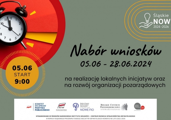 Zapraszamy do udziału w konkursie grantowym Śląskie NOWEFIO 2024-2026